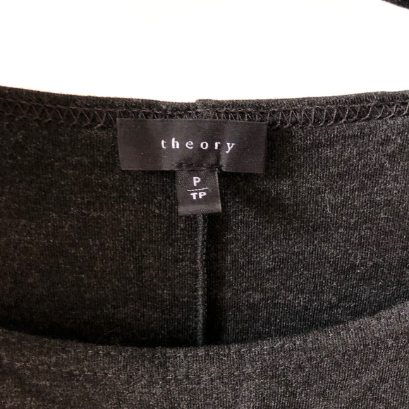 $425 Theory Keiran Black Lambskin and Wool dress - Picture 3 of 6